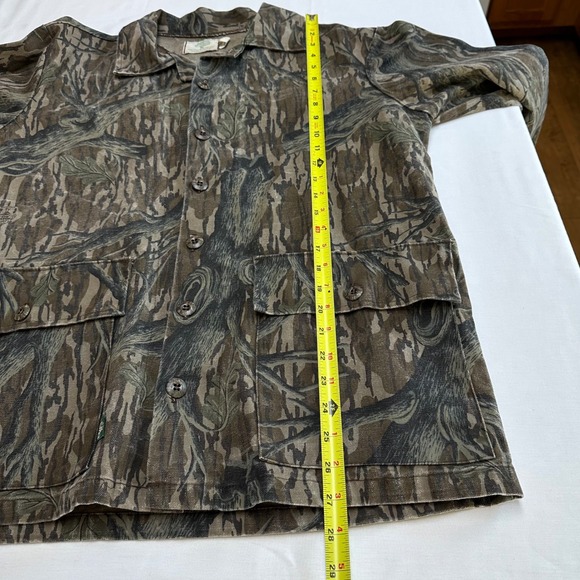 Vintage 80s Mossy Oak Camo Jacket Men's Medium USA Pockets Outdoor Chore Tree - Picture 10 of 11
